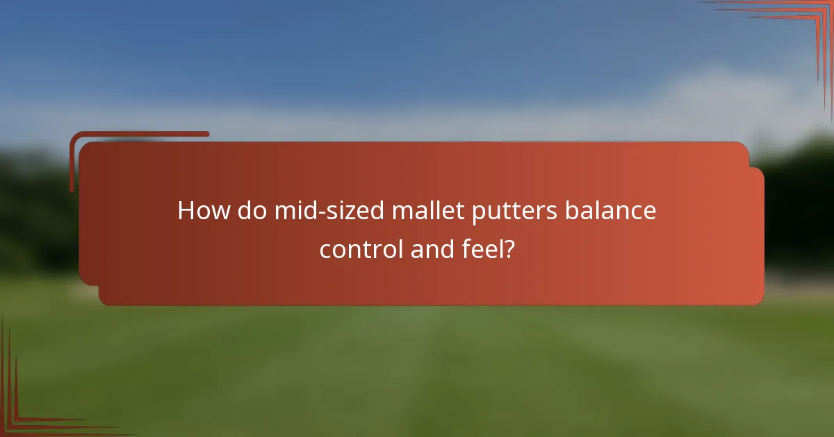 How do mid-sized mallet putters balance control and feel?