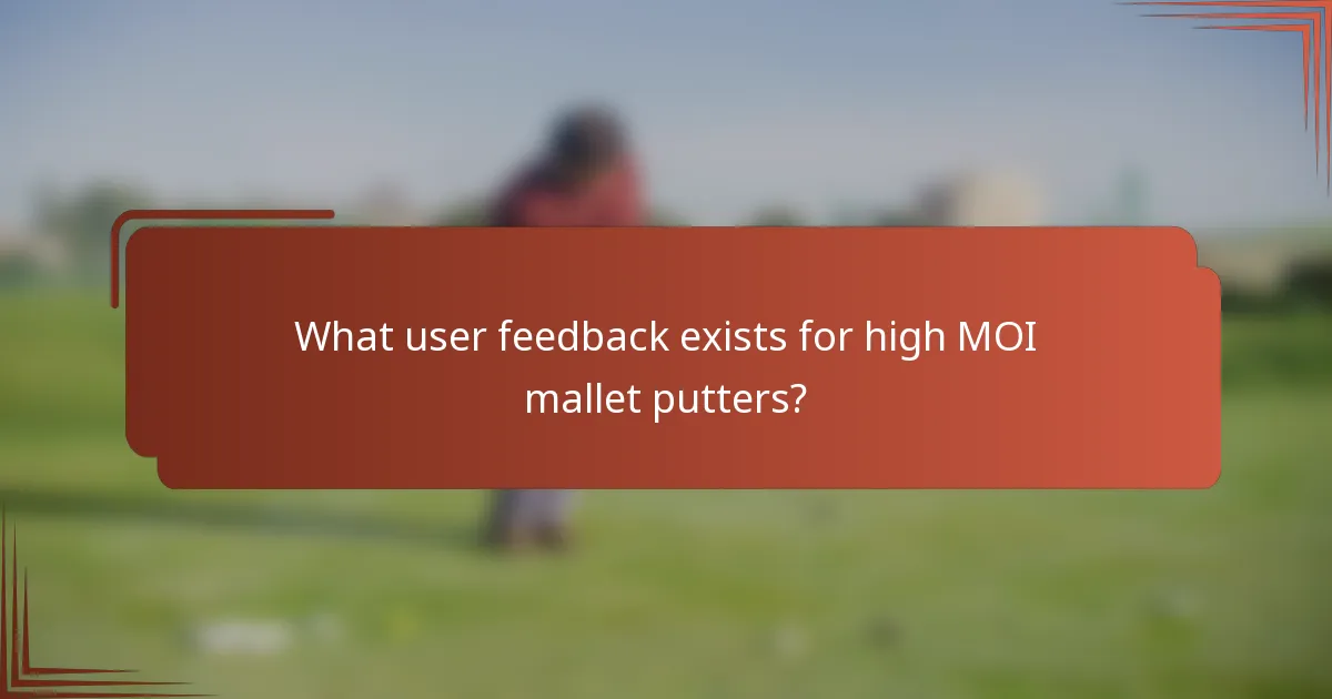 What user feedback exists for high MOI mallet putters?