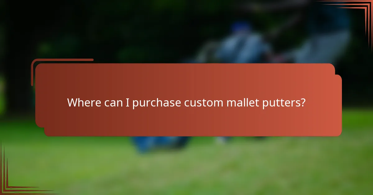 Where can I purchase custom mallet putters?