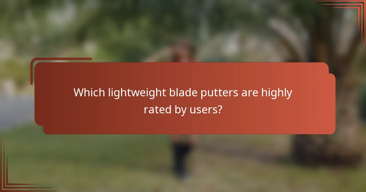 Which lightweight blade putters are highly rated by users?