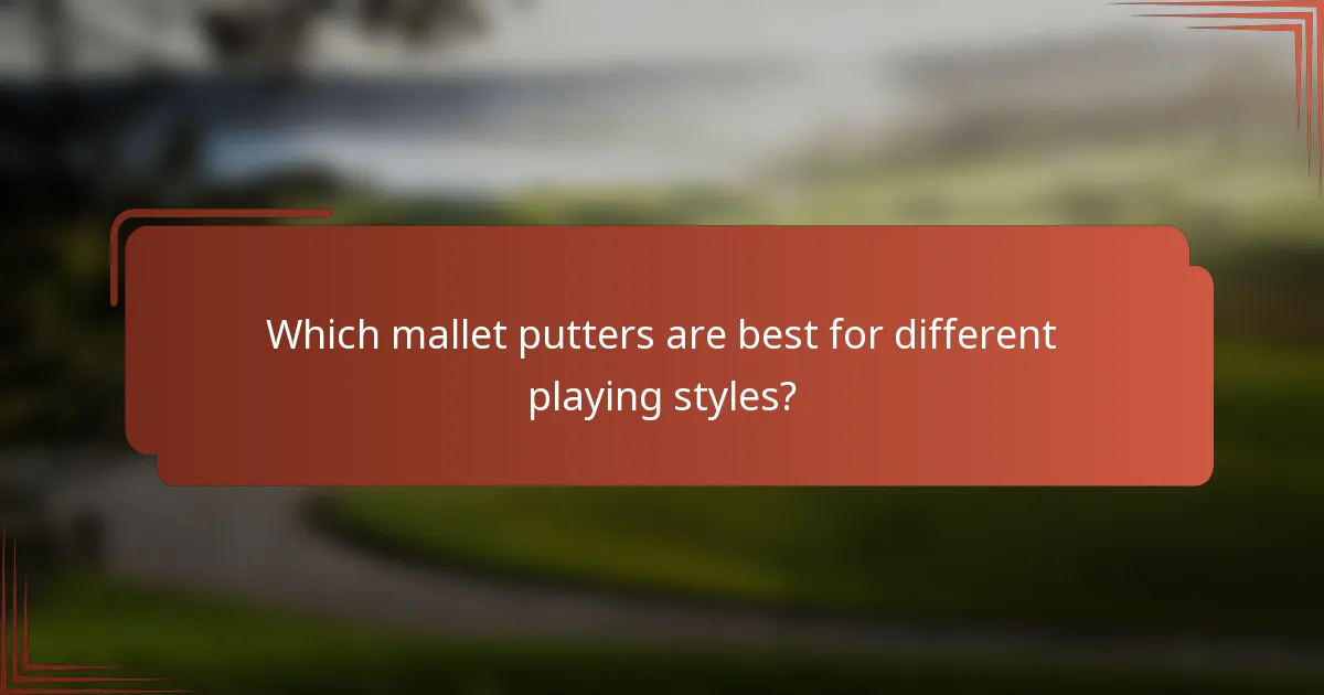 Which mallet putters are best for different playing styles?