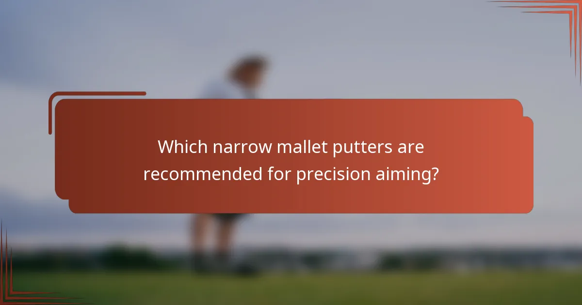 Which narrow mallet putters are recommended for precision aiming?